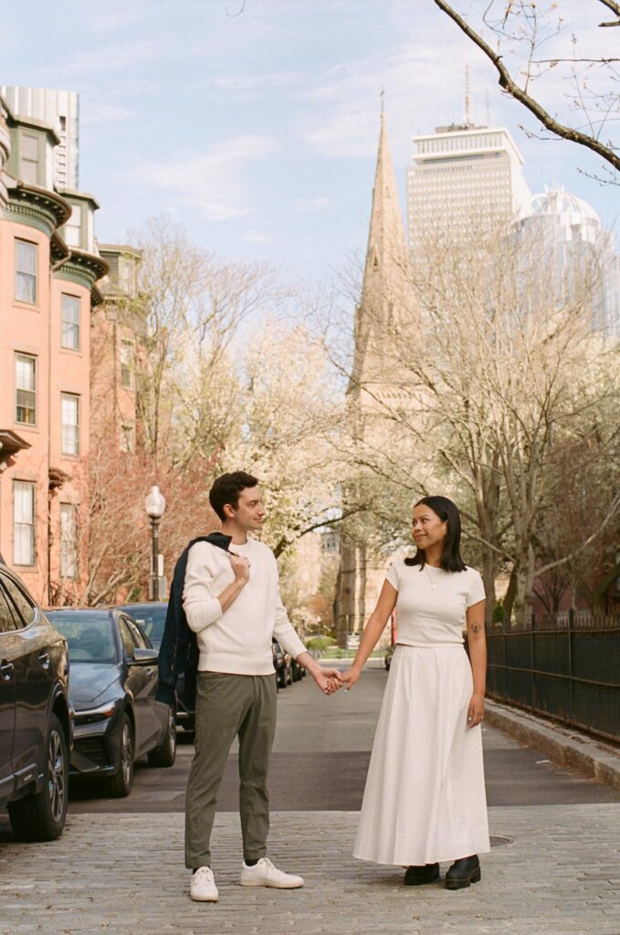 Engagement Photos - Boston Ma, The South End - Film Photographer