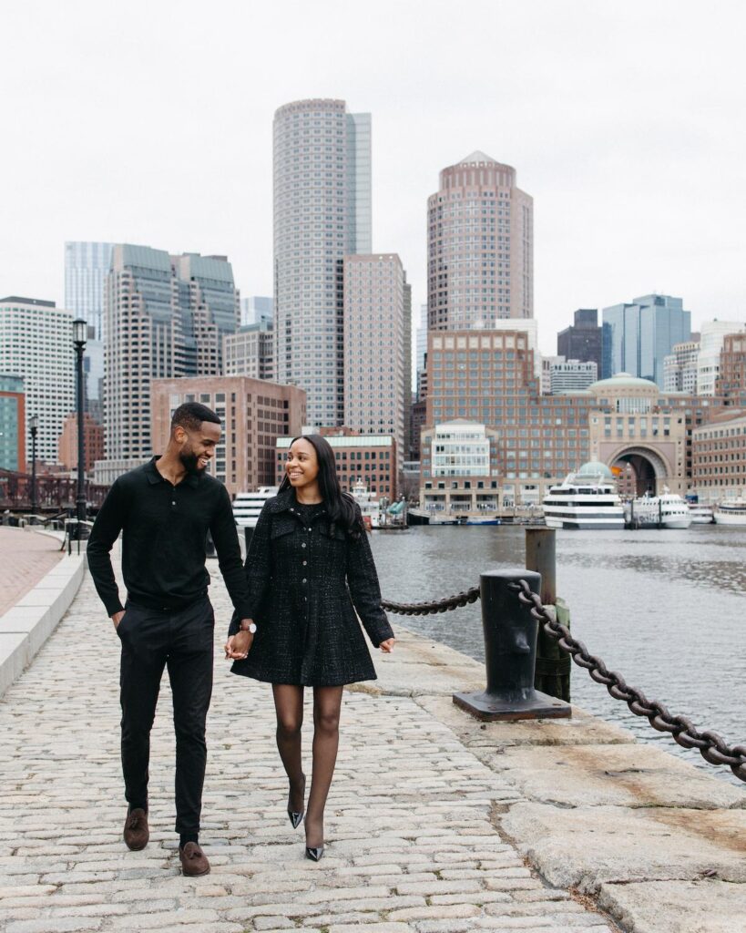 Engagement Photos - Boston Ma, Fan Pier Park